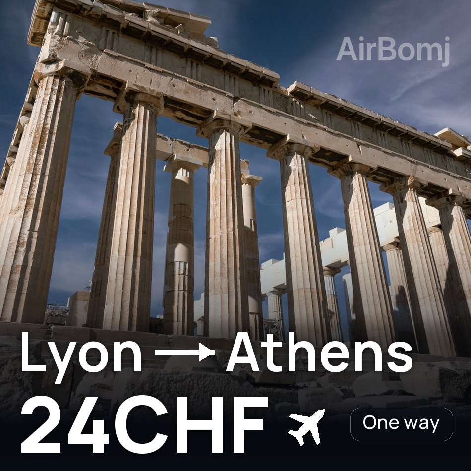 Billet d'avion : Lyon — Athènes, 24CHF