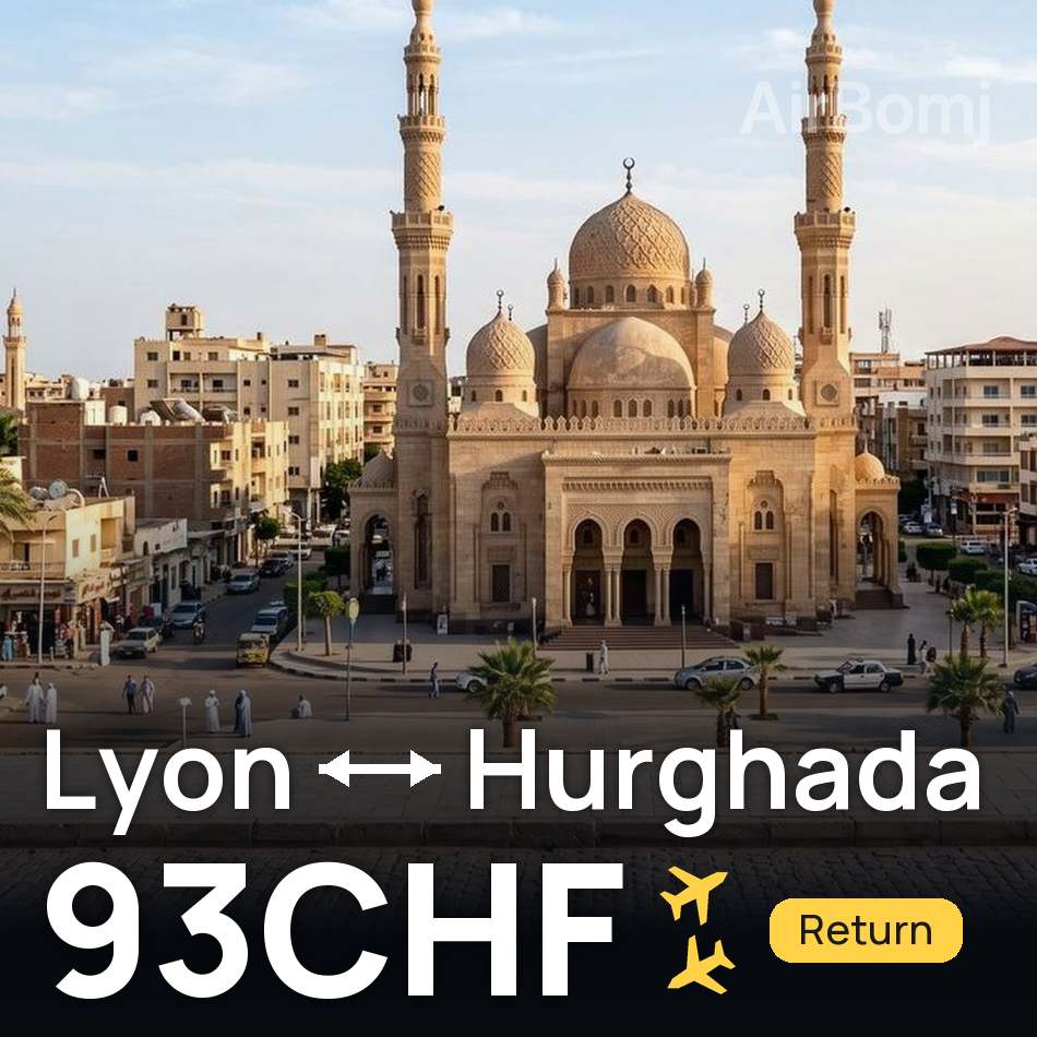Billet d'avion : Lyon — Hurghada, 93CHF