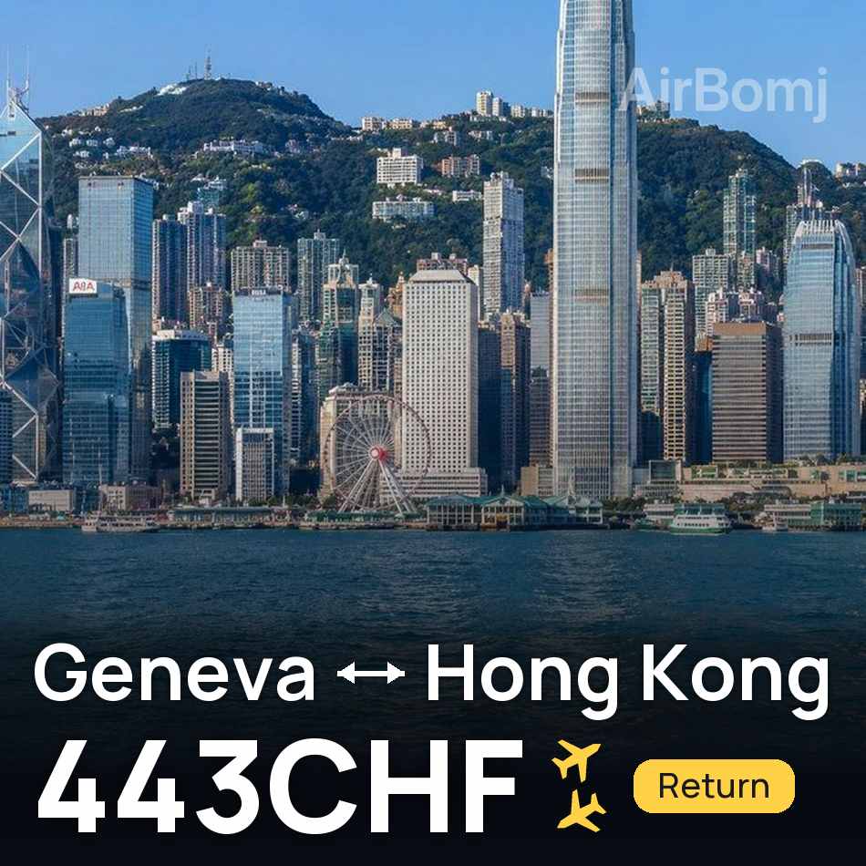 Billet d'avion : Genève — Hong Kong, 443CHF