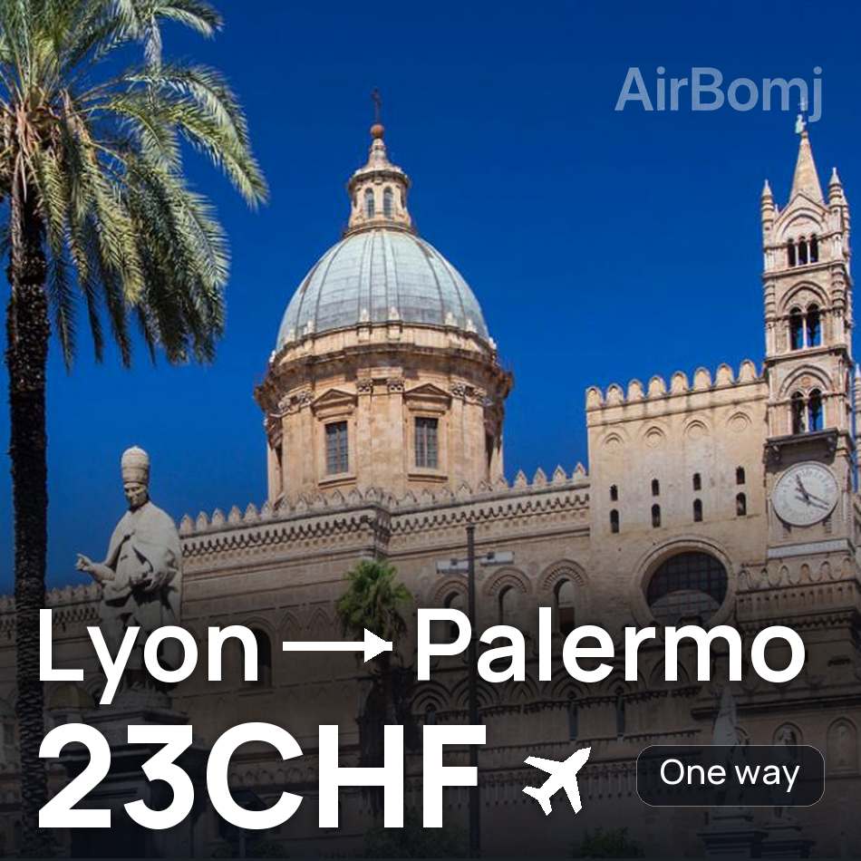 Billet d'avion : Lyon — Palerme, 23CHF