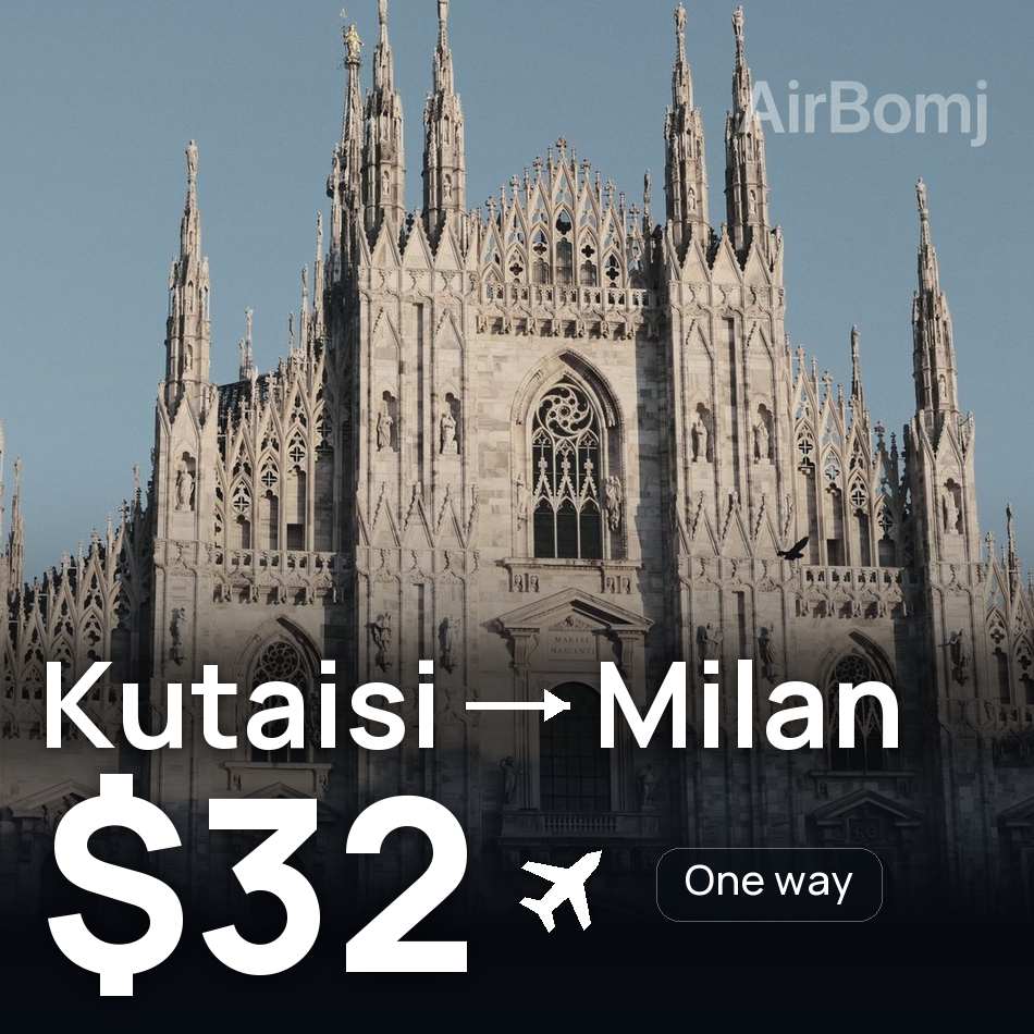 Passagem aérea: Kutaisi — Milão, $32