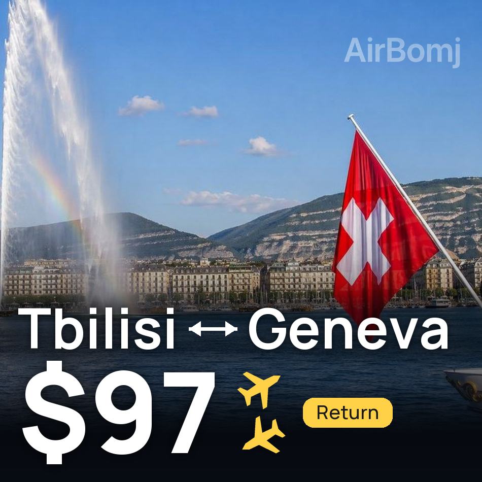 Passagem aérea: Tiblíssi — Genebra, $97