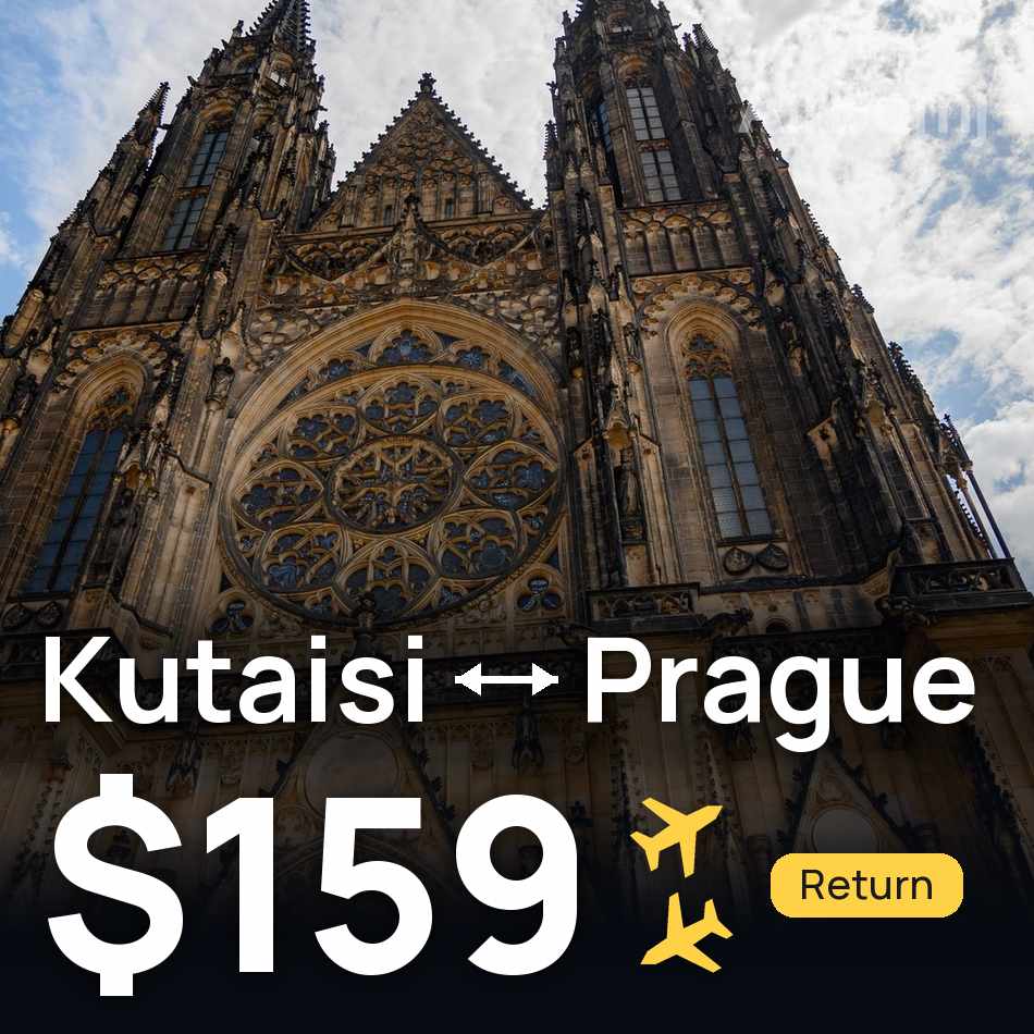 Passagem aérea: Kutaisi — Praga, $159