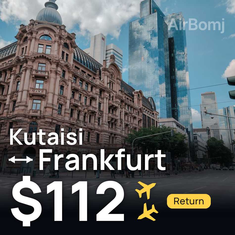 Passagem aérea: Kutaisi — Frankfurt am Main, $112