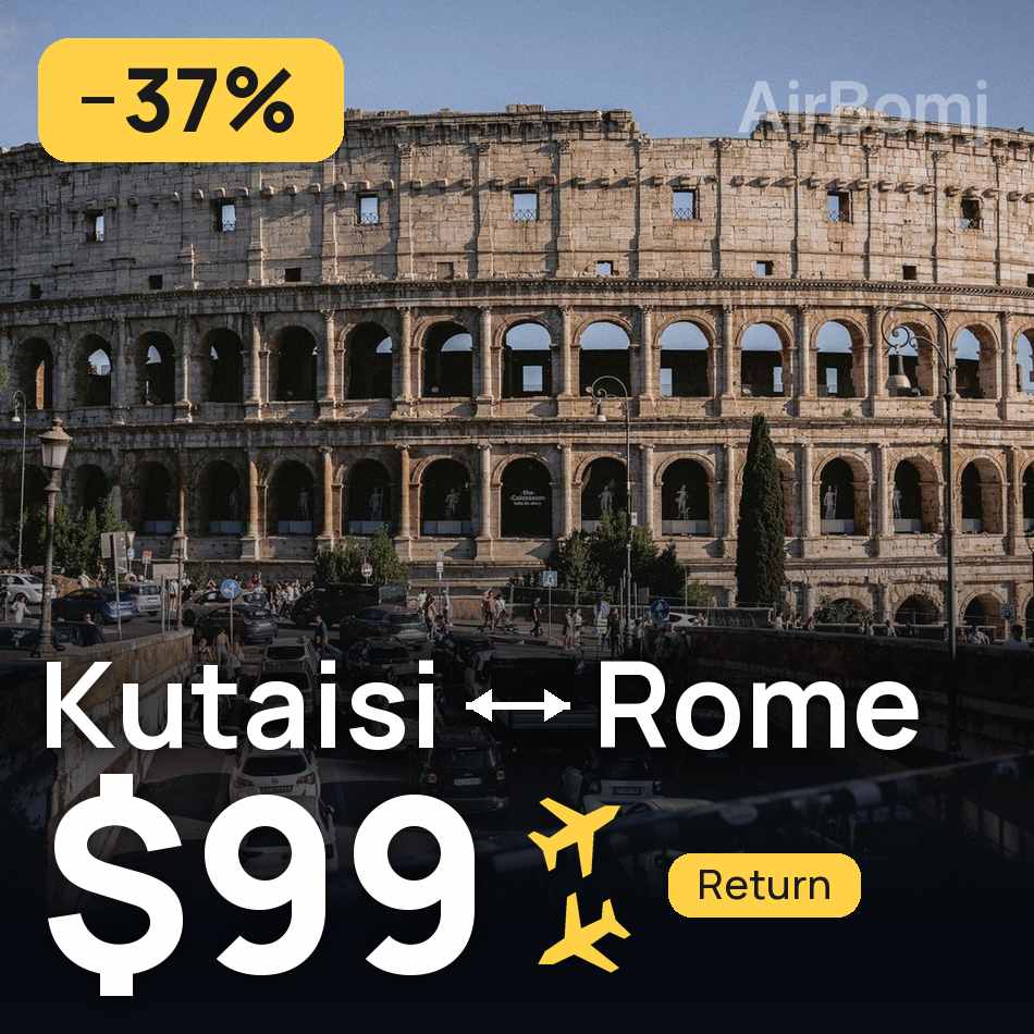 Passagem aérea: Kutaisi — Roma, $99