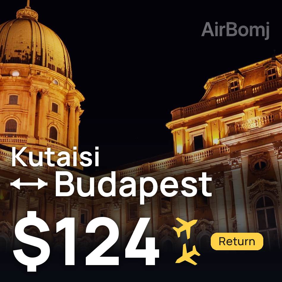 Passagem aérea: Kutaisi — Budapeste, $124
