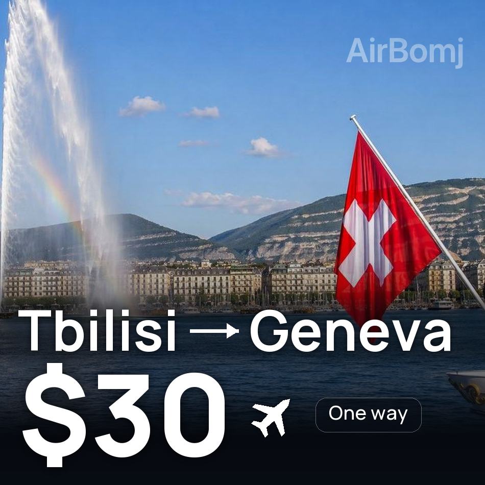 Passagem aérea: Tiblíssi — Genebra, $30