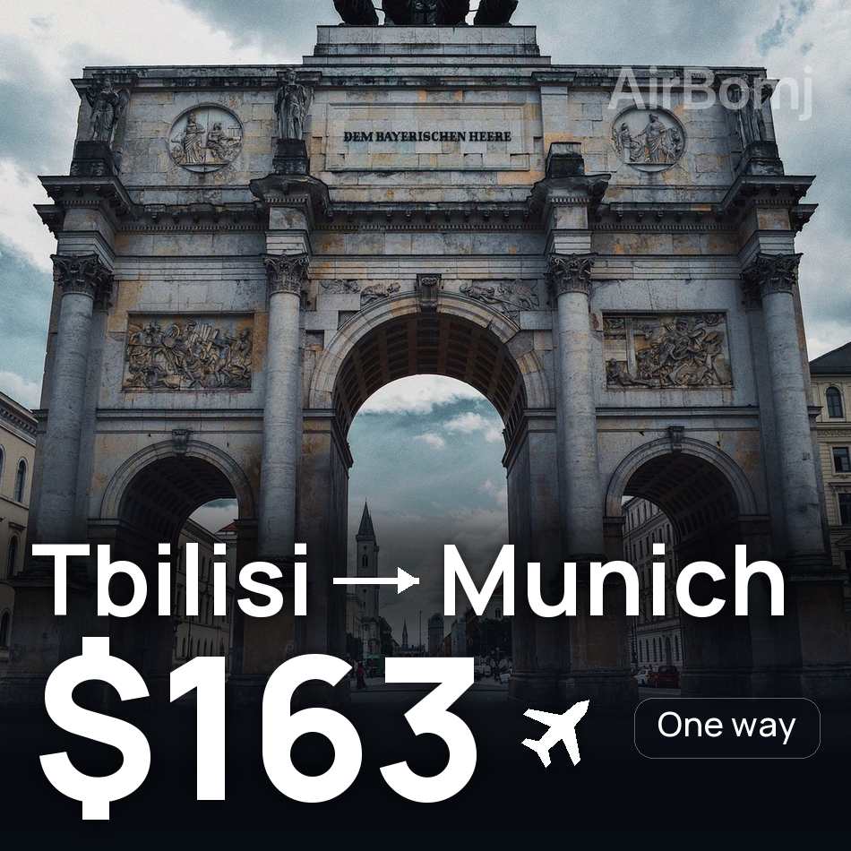 Passagem aérea: Tiblíssi — Munique, $163