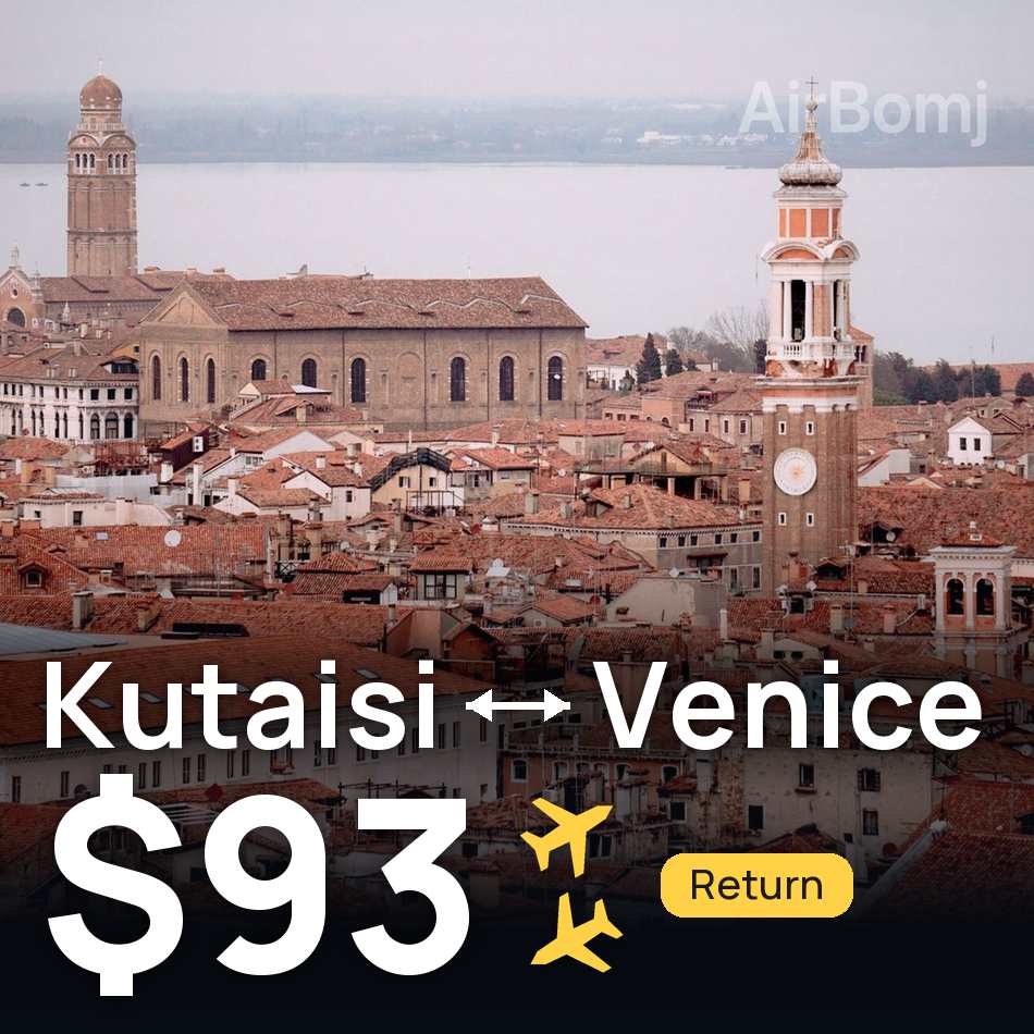 Passagem aérea: Kutaisi — Veneza, $93