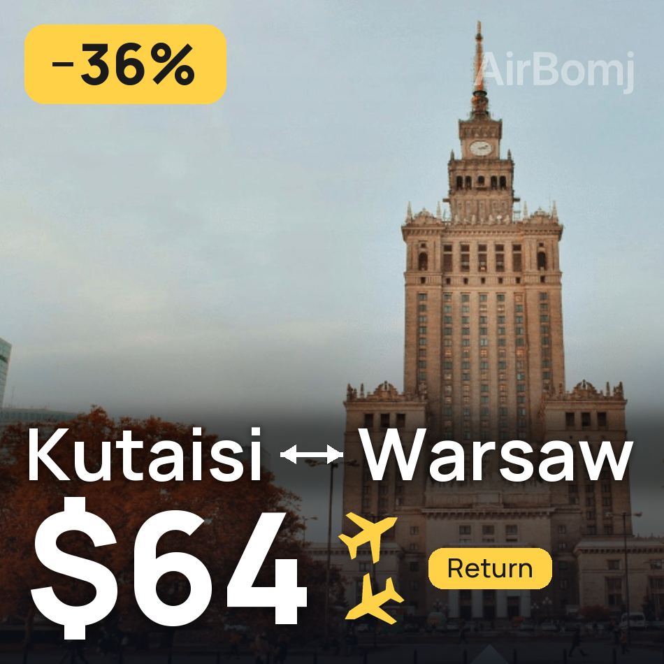 Flugticket: Kutaissi — Warschau, $64