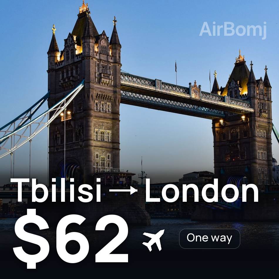Biglietto aereo: Tbilisi — Londra, $62