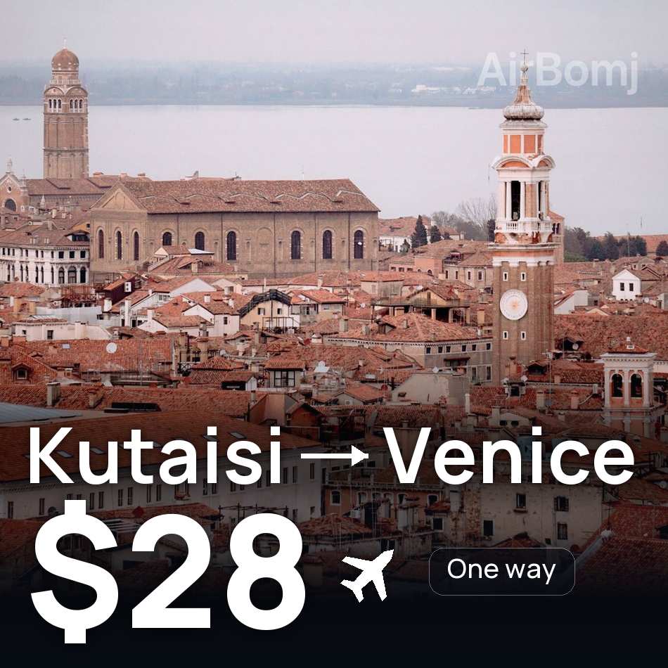 Passagem aérea: Kutaisi — Veneza, $28