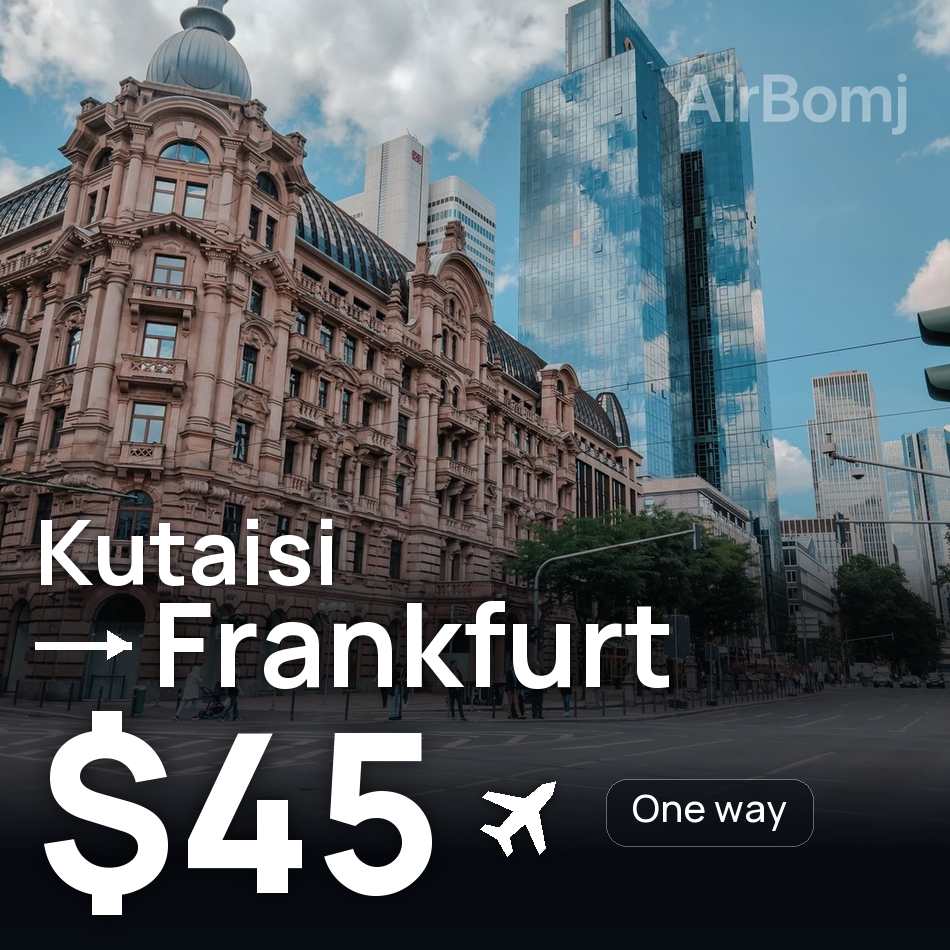 Biglietto aereo: Kutaisi — Francoforte, $45