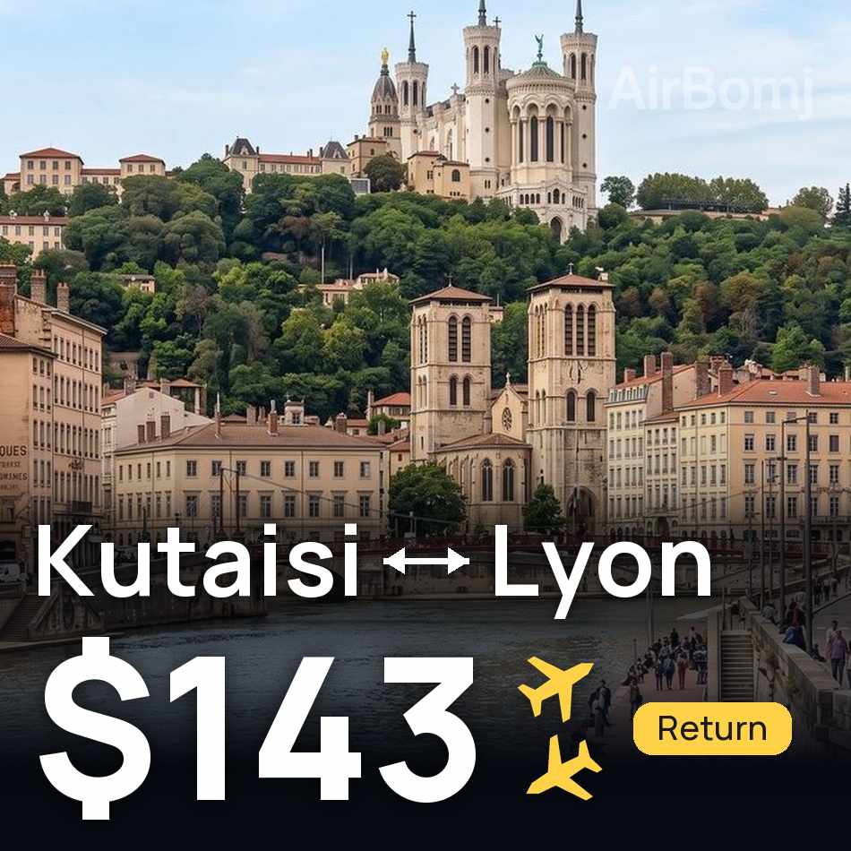 Passagem aérea: Kutaisi — Lyon, $143