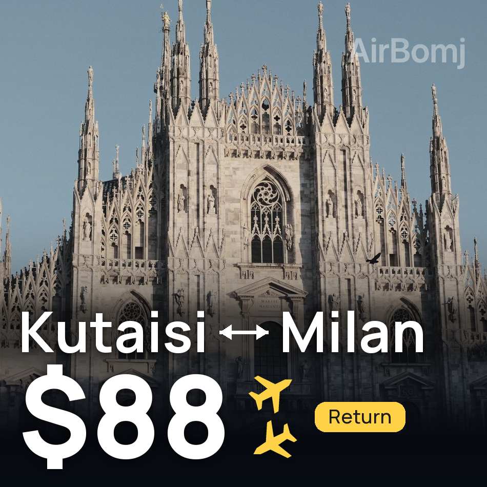 Passagem aérea: Kutaisi — Milão, $88