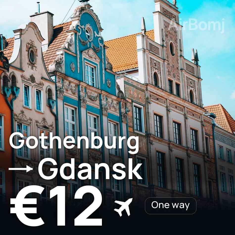 Biglietto aereo: Göteborg — Danzica, €12