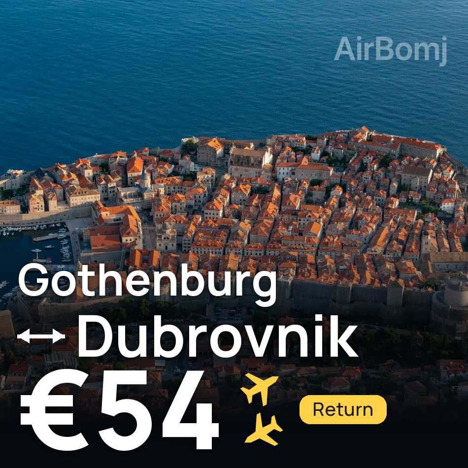 Biglietto aereo: Göteborg — Ragusa, €54