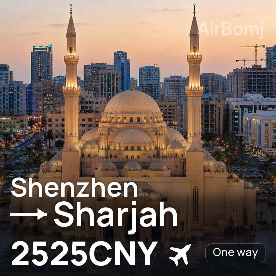 Flight ticket: Shenzhen to Sharjah, 2525CNY