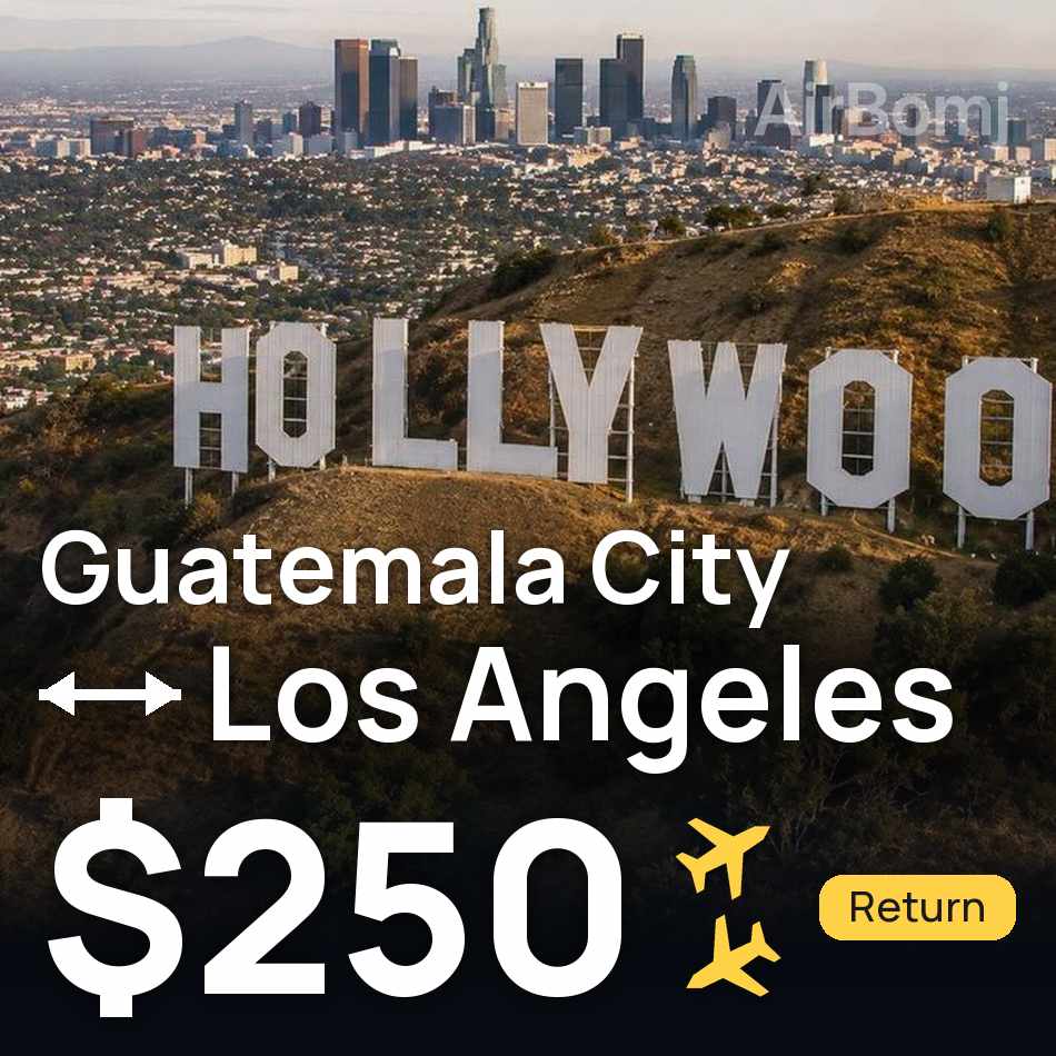 Biglietto aereo: Guatemala — Los Ángeles, $250