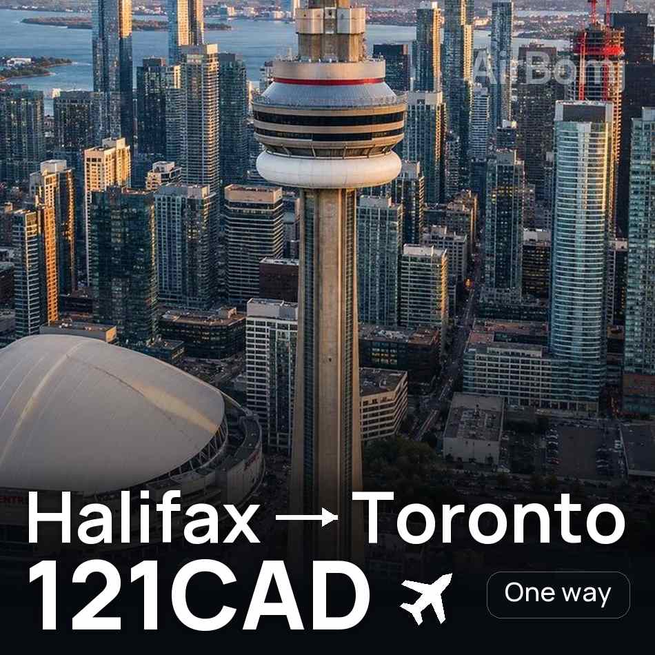 تذكرة طيران: هاليفاكس — تورونتو، 121CAD