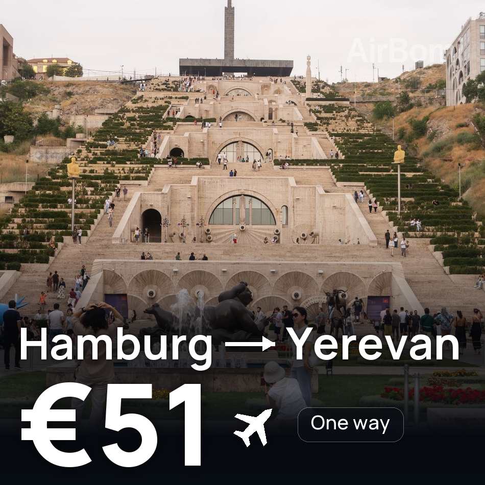 Bilet de avion: Hamburg — Yerevan, €51