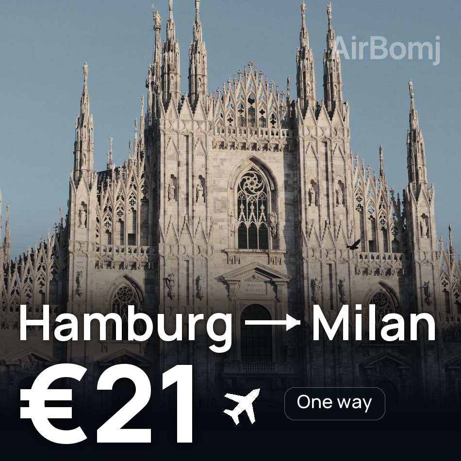 Bilet de avion: Hamburg — Milan, €21