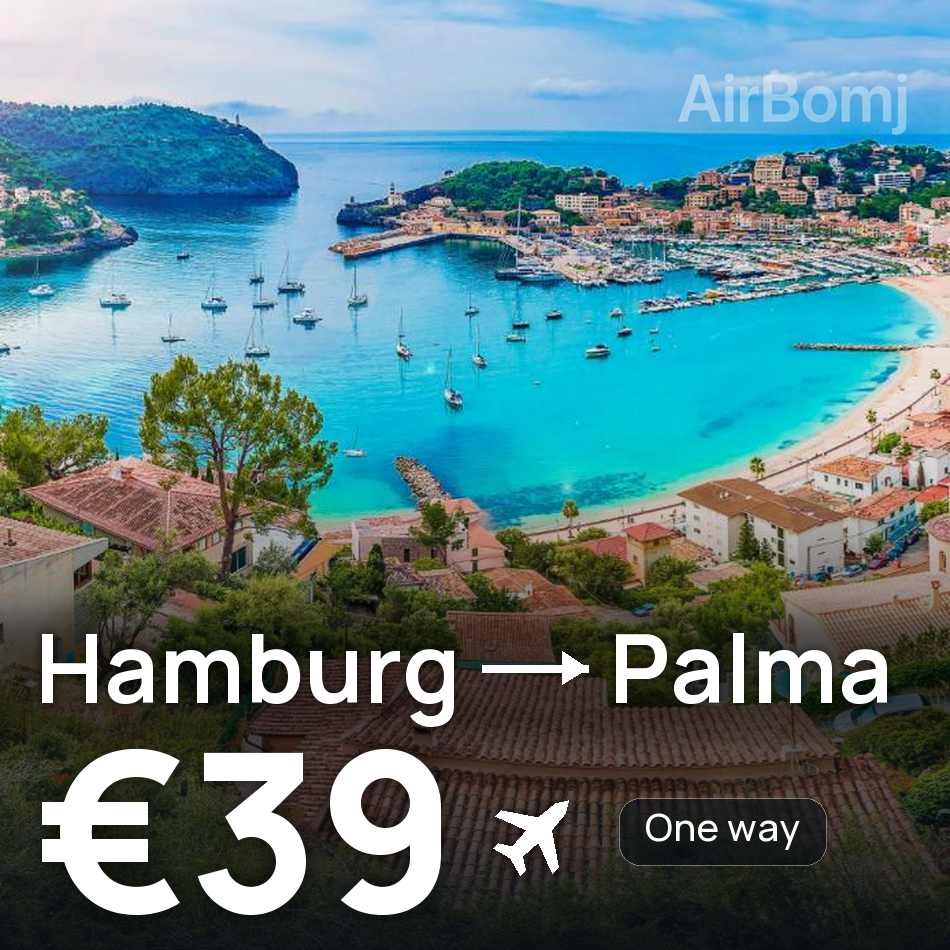 Bilet de avion: Hamburg — Palma, €39