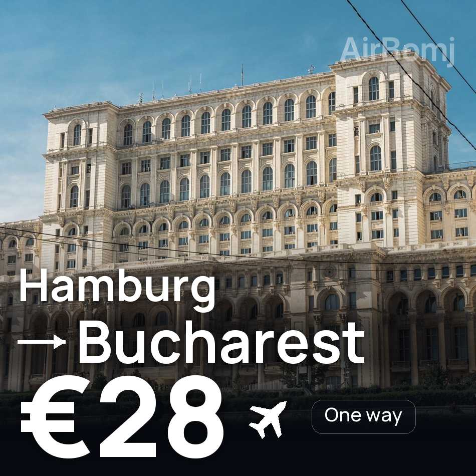 Bilet de avion: Hamburg — Bucharest, €28