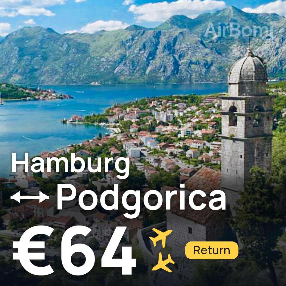 Flugticket: Hamburg — Podgorica, €64