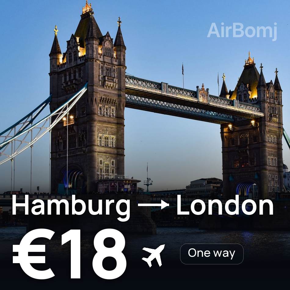 Bilet de avion: Hamburg — London, €18