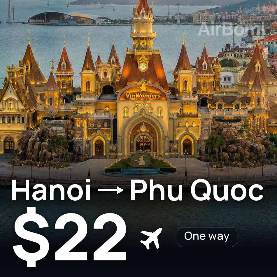Flugticket: Hanoi — Phu Quoc, $22