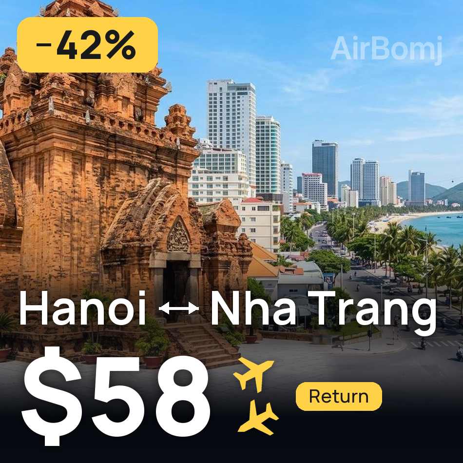 Flugticket: Hanoi — Nha Trang, $58