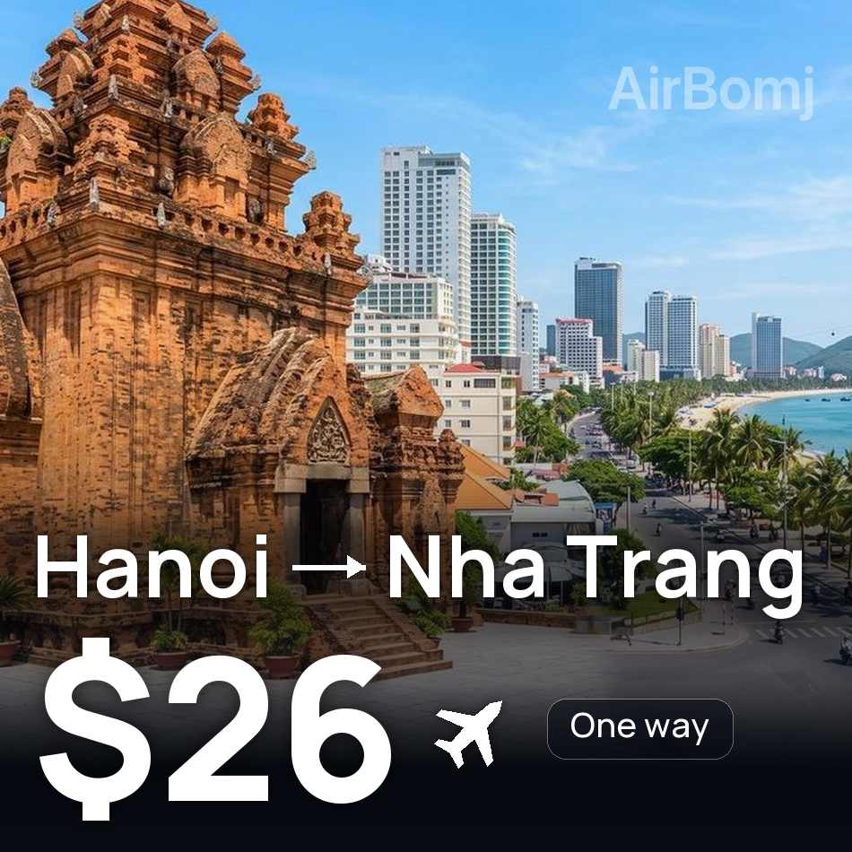 Flugticket: Hanoi — Nha Trang, $26