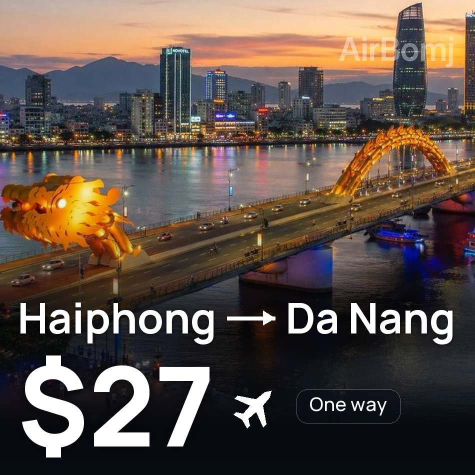 Flugticket: Hải Phòng — Đà Nẵng, $27