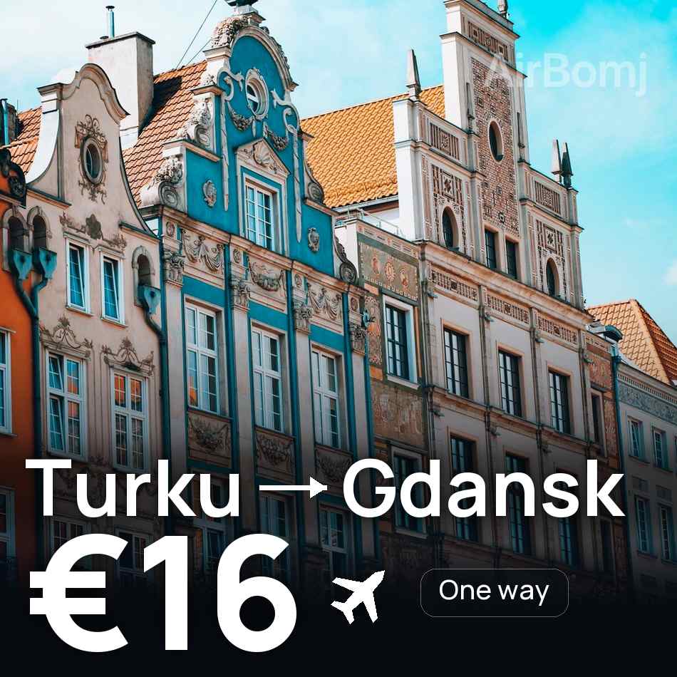 Bilet de avion: Turku — Gdansk, €16