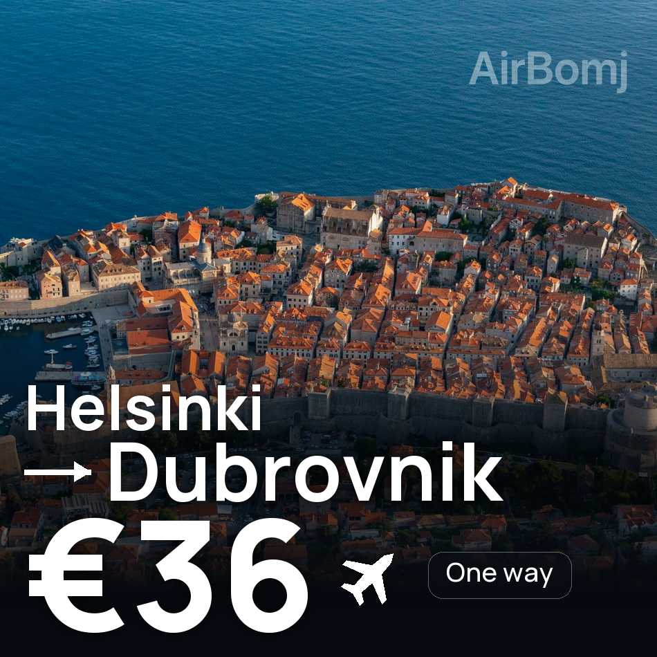 Bilet de avion: Helsinki — Dubrovnik, €36