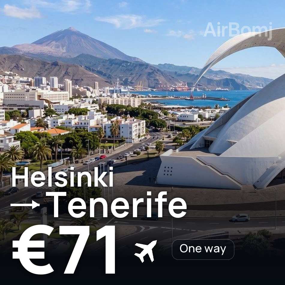 Bilet de avion: Helsinki — Tenerife, €71