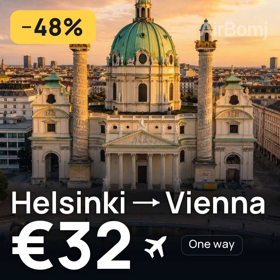 Bilet de avion: Helsinki — Vienna, €32