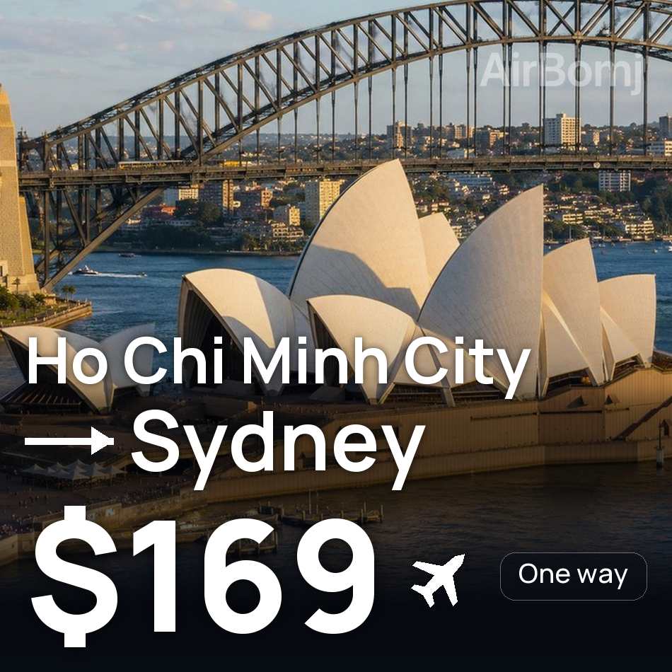 Flight ticket: Ho Chi Minh City to Sydney, $169