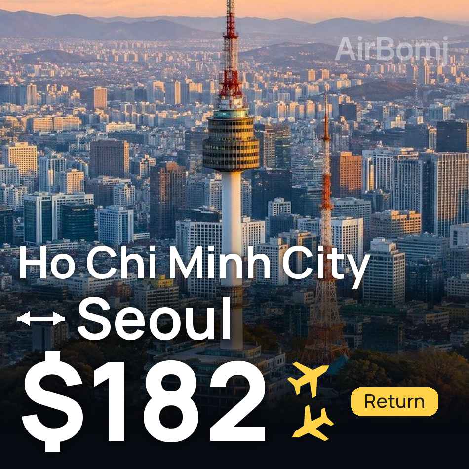 Flight ticket: Ho Chi Minh City to Seoul, $182