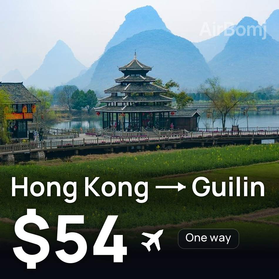 Bilet de avion: Hong Kong — Guilin, $54