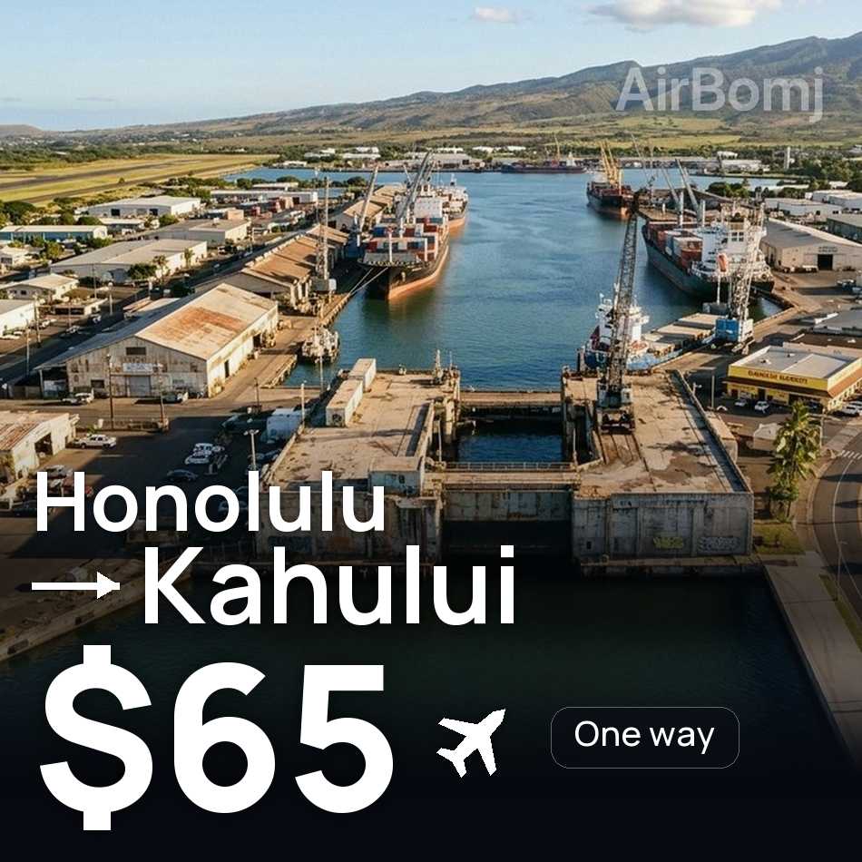 Flugticket: Honolulu Hawaii — Kahului Hawaii, $65