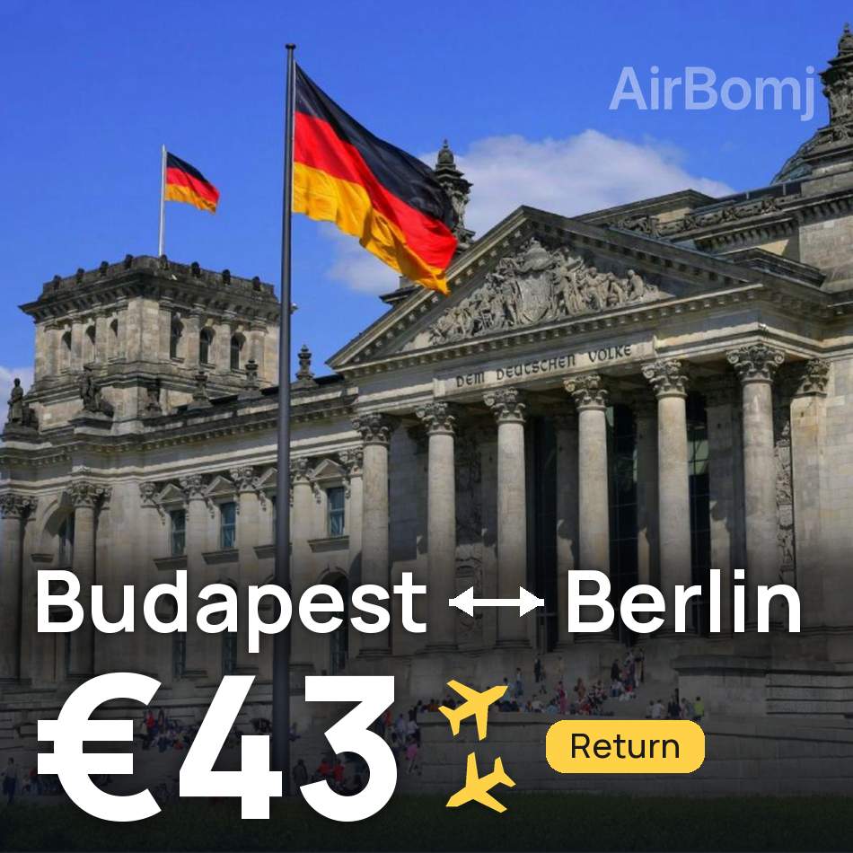 Uçak bileti: Budapeşte — Berlin, €43