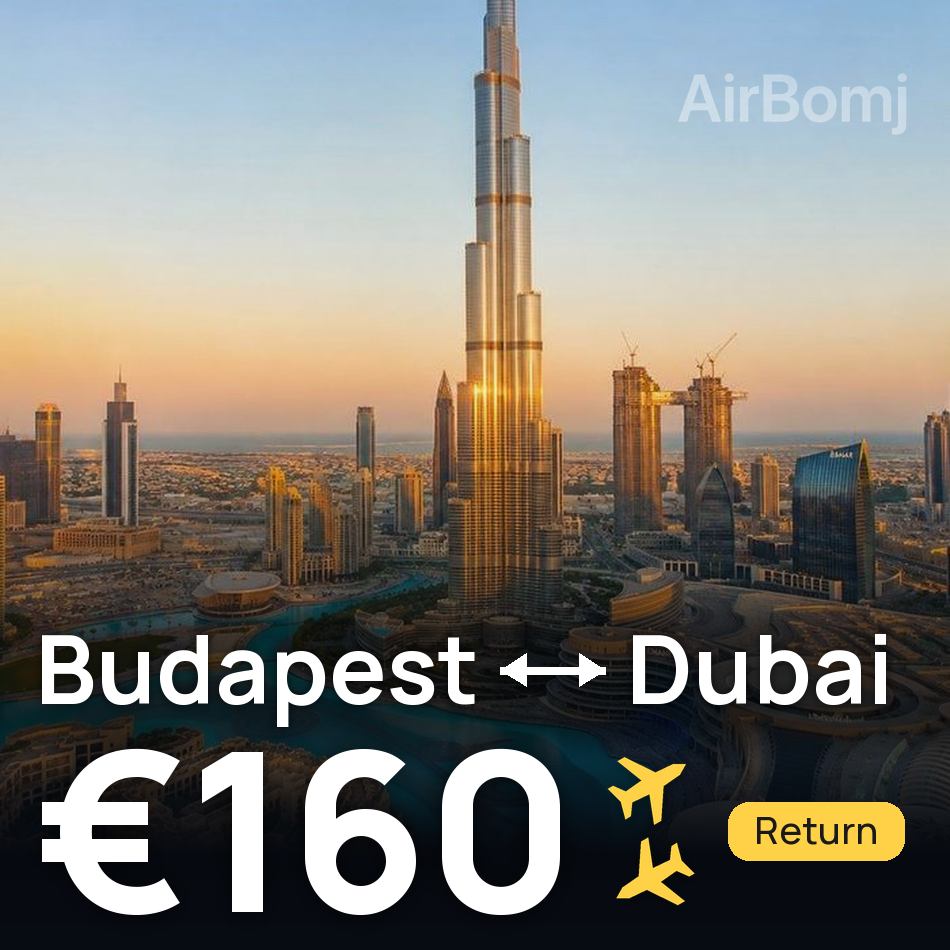 Uçak bileti: Budapeşte — Dubai, €160