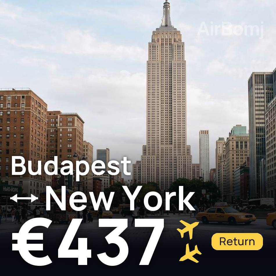 Uçak bileti: Budapeşte — Newark, €437