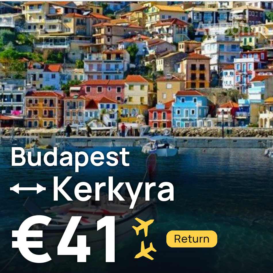 Billete de avión: Buda — Corfú, €41
