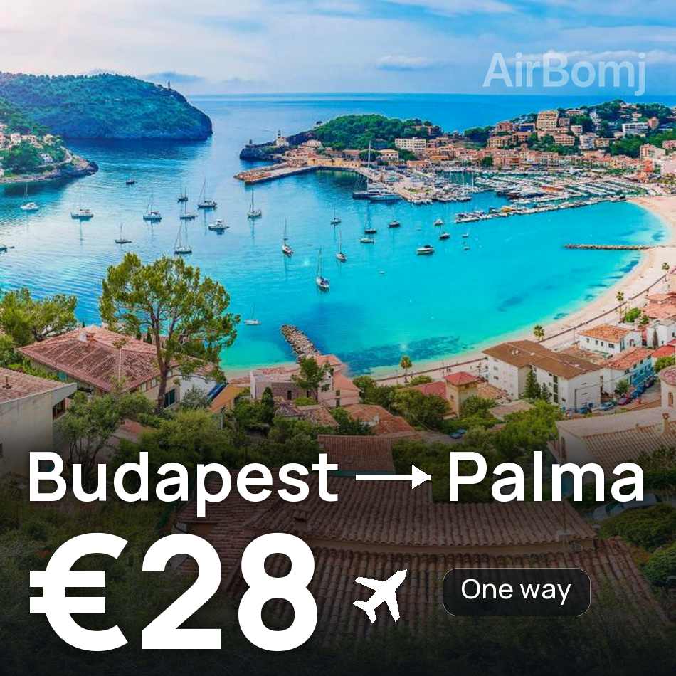 Uçak bileti: Budapeşte — Palma, €28