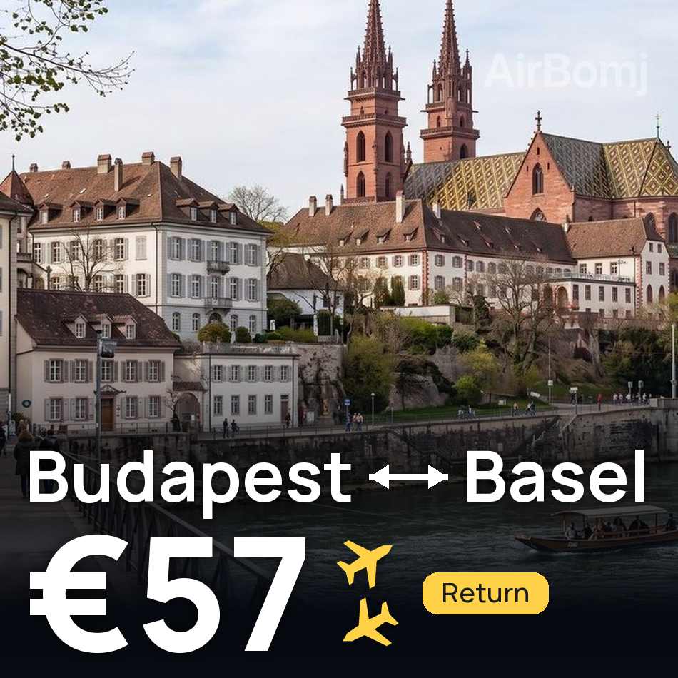 Uçak bileti: Budapeşte — Basel, €57