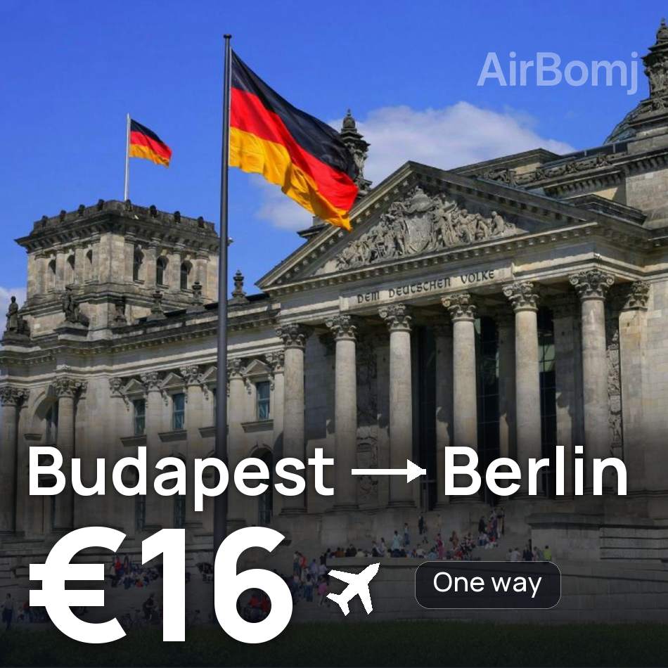 Uçak bileti: Budapeşte — Berlin, €16