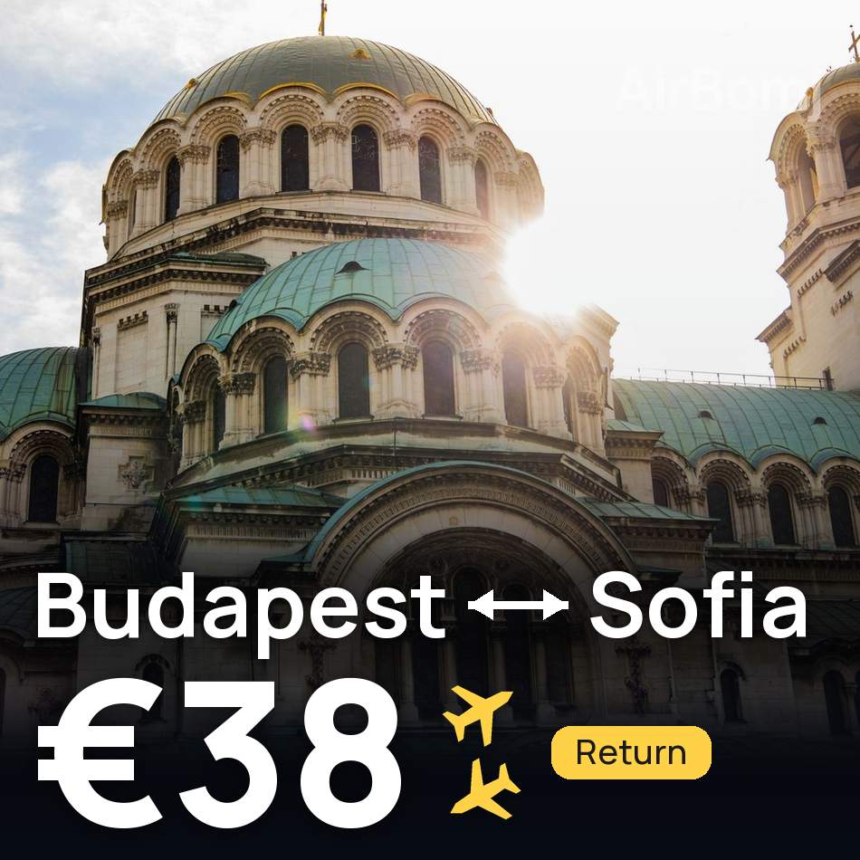 Uçak bileti: Budapeşte — Sofya, €38